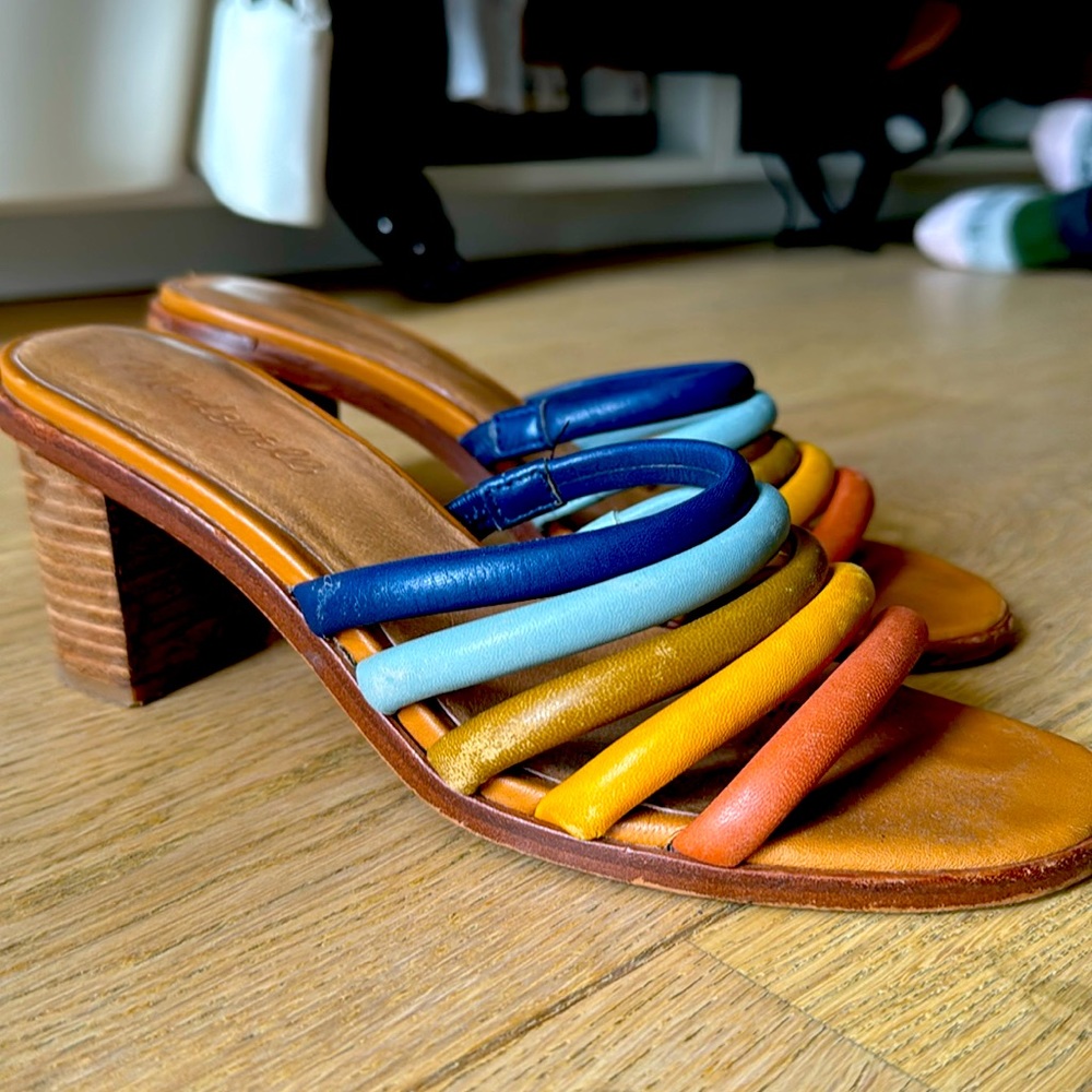Rainbow blue sandals